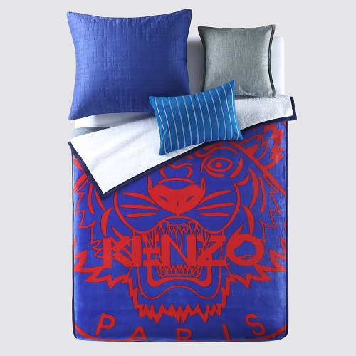 KENZO/高田賢三 經典虎頭毯加厚毯仿羊羔絨毯180*130cm