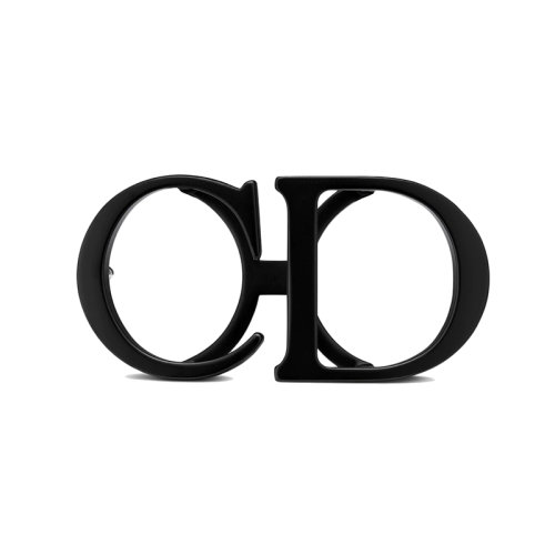 DIOR/迪奧 22年早春新款 男士黑色涂漆飾面黃銅CD Logo腰帶扣35毫米4900PVVAR_H00N
