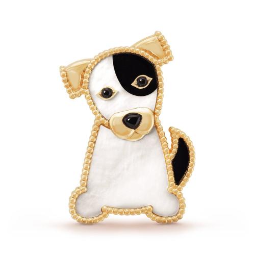  VCA梵克雅寶 22年秋冬 女士 胸針 Lucky Animals Dog胸針 VCARP2AU00 預定商品2-8周發貨