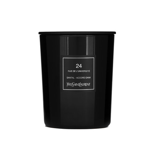 YSL圣羅蘭 衣典系列黑瓶高定香薰木質香 香氛蠟燭165g「學術大道24號」