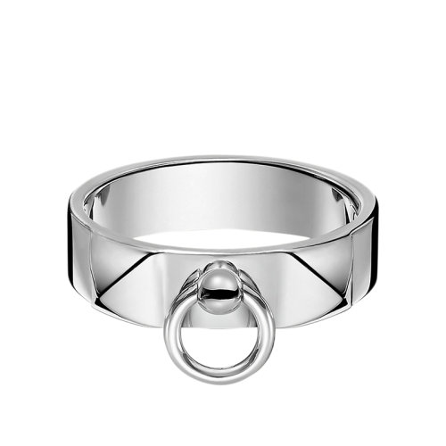 HERMES/愛馬仕 經(jīng)典Collier de Chien系列 小號(hào)925銀項(xiàng)圈型戒指指環(huán)H115607B
