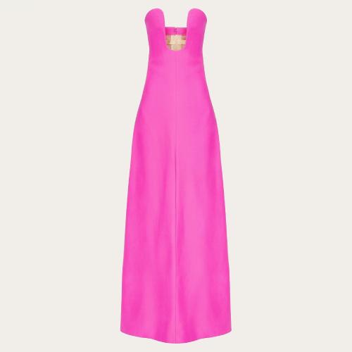  VALENTINO華倫天奴 22年秋冬 女士 連衣裙 ROBE DE SOIRéE EN CREPE COUTURE 1B0VDDZ01CFUWT