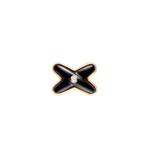 Chaumet/尚美   Jeux de Liens系列 女士18k金玫瑰金明亮切割鉆石瑪瑙耳環085124