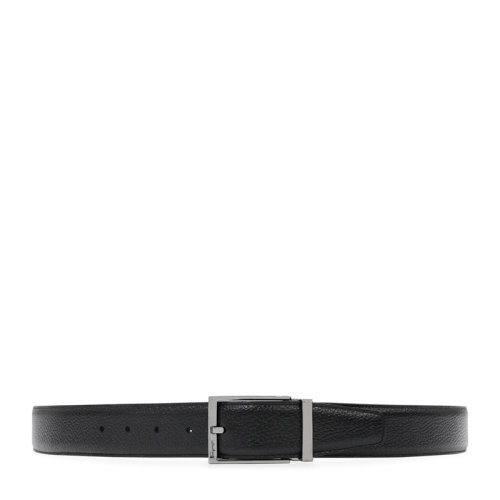 Salvatore Ferragamo/菲拉格慕 男士咖啡色皮革銀色針扣式腰帶皮帶 67-9081-0587065