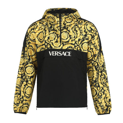 VERSACE/范思哲男士印花拼接套頭衛衣10037431A02576
