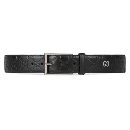  GUCCI古馳 22年秋冬 男士 GG細(xì)節(jié)Gucci Signature腰帶 474311 CWC1N 1000