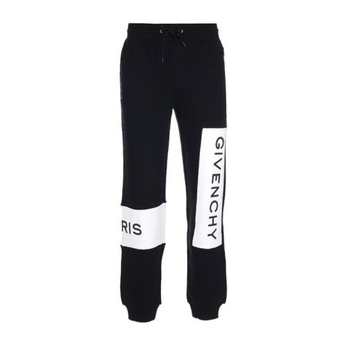 Givenchy/紀梵希 休閑褲 品牌字母LOGO 束腳 經典黑色 男士休閑褲BM509G30AF-001
