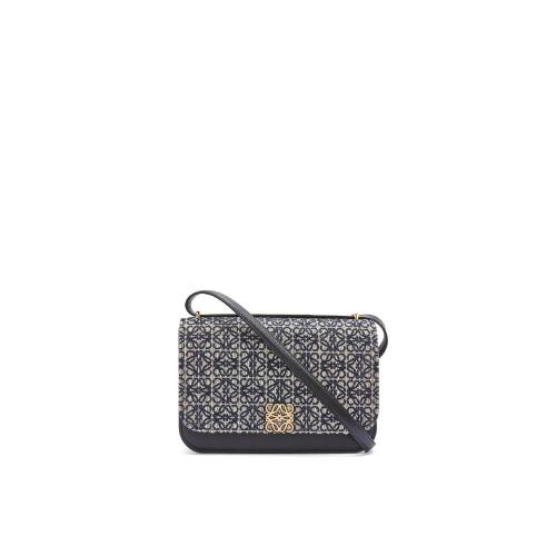  LOEWE羅意威 22年秋冬 女士 單肩包 Goya bag in Anagram jacquard and calfskin A896N01X07-5