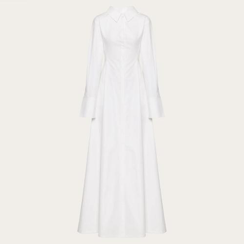  VALENTINO華倫天奴 22年秋冬 女士 連衣裙 ROBE DE SOIRéE EN POPELINE COMPACTE 1B3VDDU05DN