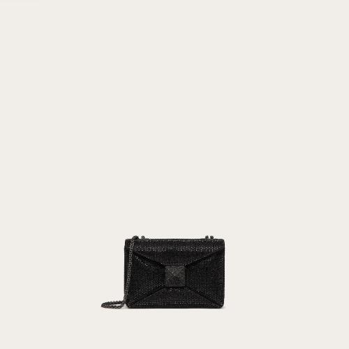  VALENTINO華倫天奴 22年秋冬 女士 單肩包 PETIT SAC ONE STUD A_VEC CHAINE ET BRODERIE EN S