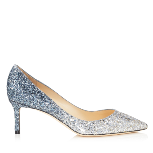 Jimmy Choo/周仰杰  女士經典款ROMY藍色漸變亮片6CM高跟鞋 ROMY60BRE