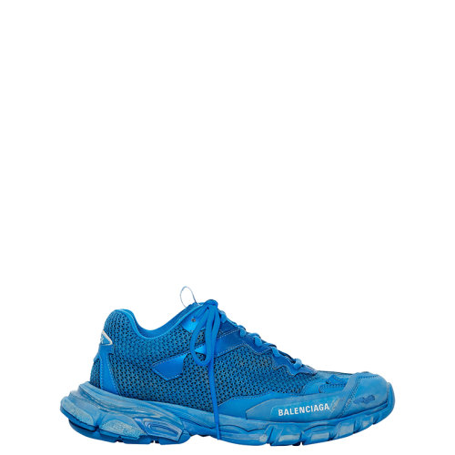 Balenciaga/巴黎世家 22年春夏新款 TRACK.3系列 男士黑色網布尼龍做舊效果運動鞋700875W3RF14090