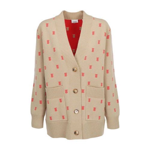 Burberry/博柏利 20春夏 女裝 服飾 TB標志中長款休閑 女士針織衫毛衣