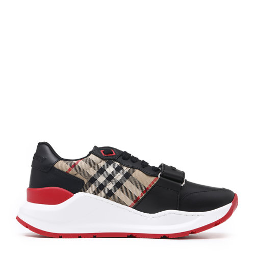 BURBERRY/博柏利皮革拼 Vintage 格紋棉質運動鞋女士休閑運動鞋8038184