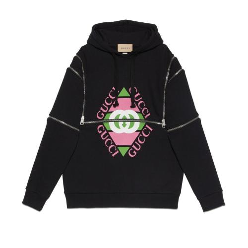  GUCCI古馳 22年秋冬 女士 Gucci復古標識棉質衛衣 718409 XJEV6 1082