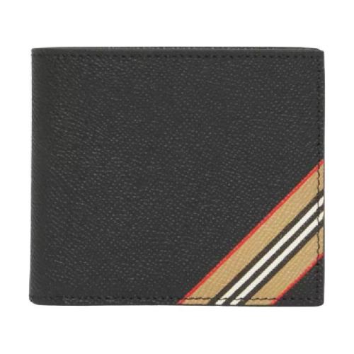  BURBERRY 22年秋冬 男士 標(biāo)志性條紋皮革雙折零錢夾（國(guó)際版） 80338461 預(yù)定商品1-3周發(fā)貨