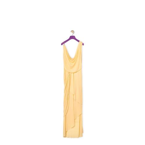  LOEWE羅意威 22年秋冬 女士 連衣裙 Chain draped dress in viscose S540Y09XDK-8140
