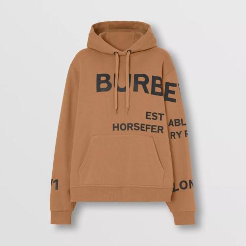 BURBERRY 22年秋冬 女士 Horseferry 印花棉質寬松連帽衫 80489281