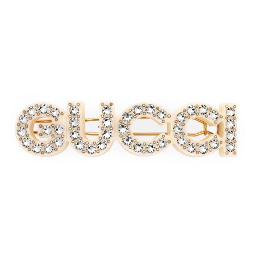  GUCCI古馳 22年秋冬 女士 水晶“Gucci”發夾 657510 I6325 8518