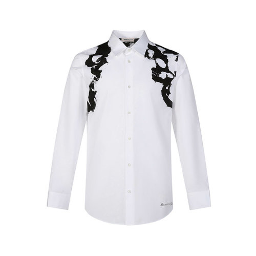 Alexander McQueen/亞歷山大麥昆【22春夏新款】男士棉質長袖襯衫 682292 QSO48