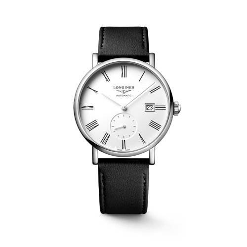 LONGINES/浪琴 22年秋冬新款 博雅系列 男士啞光白色表盤自動(dòng)機(jī)械機(jī)芯精鋼表殼黑色植物材質(zhì)表帶腕表39毫米L4.812.4.11.0