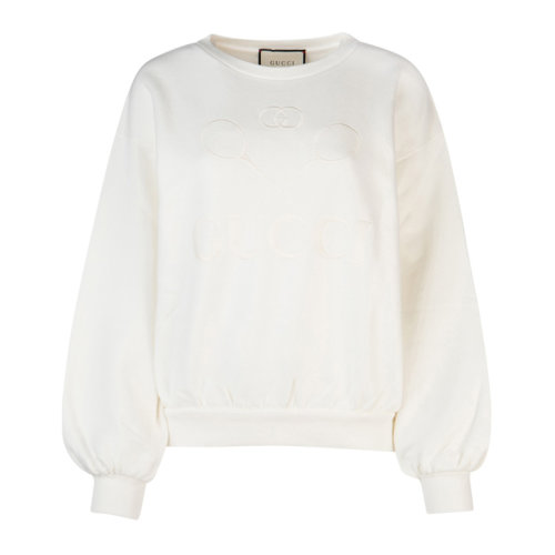 GUCCI 古馳 女裝 服飾 白色圓領(lǐng)時尚休閑 女衛(wèi)衣 562199