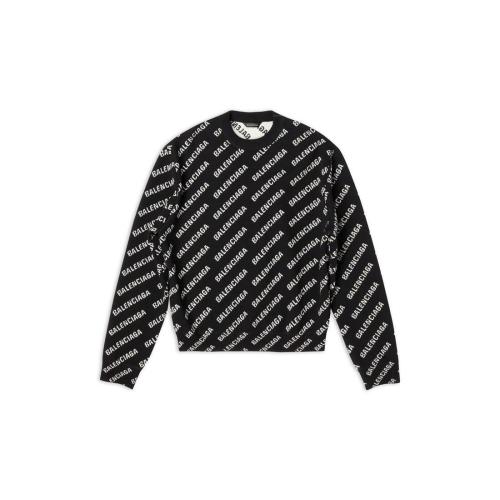  BALENCIAGA巴黎世家 22年秋冬 女士 針織衫 滿印迷你標識針織衫 719605T16601070