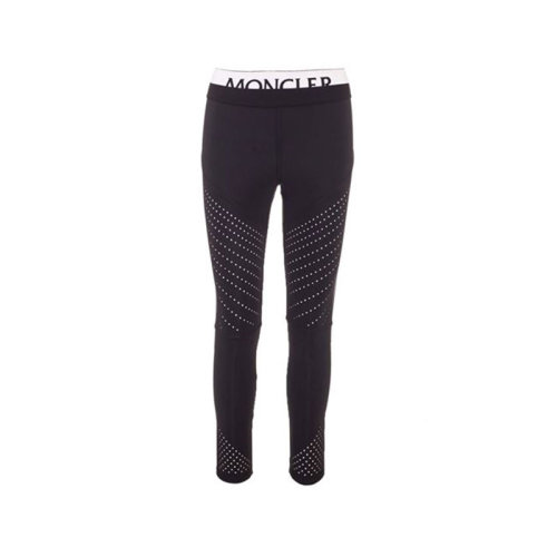 Moncler/蒙克萊  女褲 時尚百搭 女士黑色緊身休閑褲 8H74310899A6999