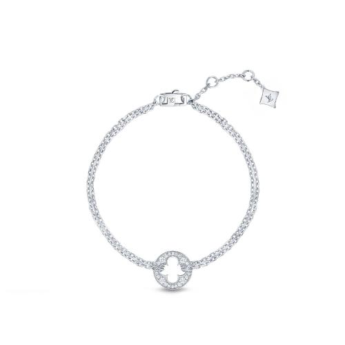  LV路易威登 22年秋冬 女士 手鏈 BRACELET CHAINE EMPREINTE， OR BLANC ET DIAMANTS Q95622 預定商品2-8周發貨