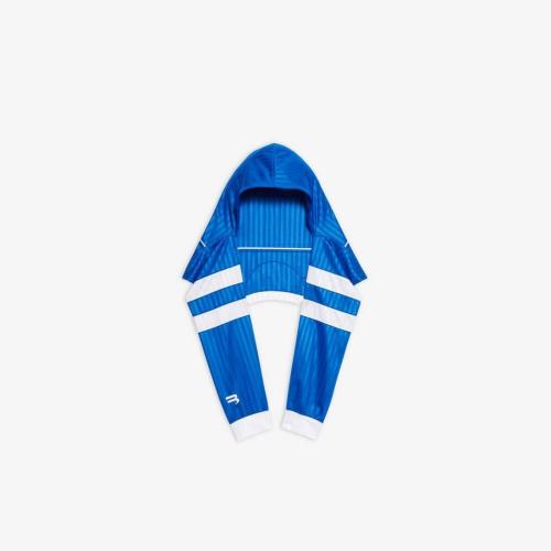  BALENCIAGA巴黎世家 22年春夏 男士 圍巾 Mens Soccer Hood Scarf in Indigo 681868TLV284701