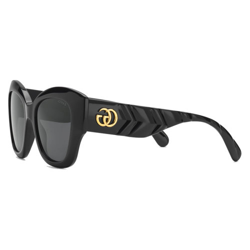 GUCCI/古馳 女士黑色/灰色貓眼塑料太陽(yáng)鏡 642985J16911012
