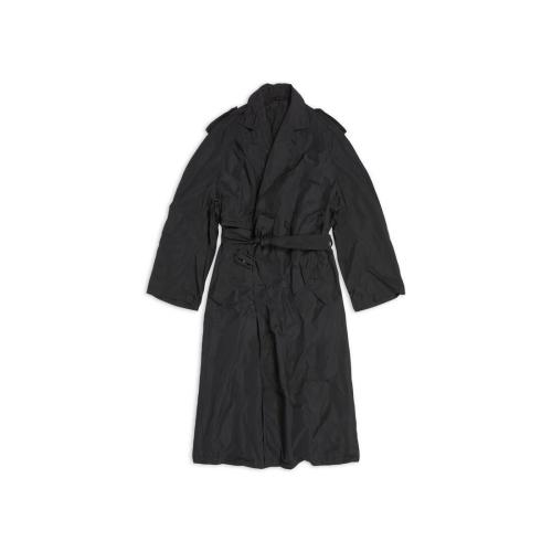  BALENCIAGA巴黎世家 22年秋冬 女士 風衣 Packable Trench in Black 720148TMO051000
