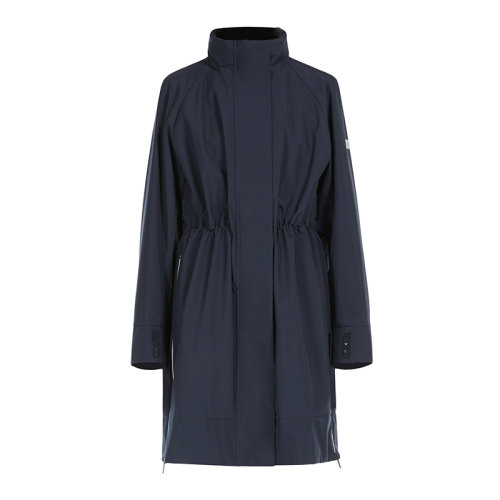 MaxMara/麥絲瑪拉 22年早春新款 VICINI系列 女士深藍色滌綸多層科技面料可折疊風帽防水風衣夾克3021022606001