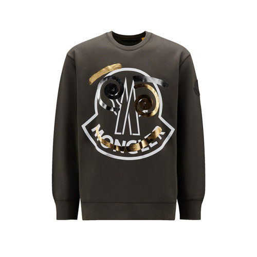 Moncler/蒙克萊 22年秋冬新款 1952系列 男士深灰色純棉徽標圖案衛衣H20928G00007809KX950