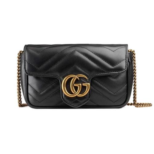 GUCCI/古馳 Marmont系列絎縫迷你皮質單肩斜挎包 476433 DTDCT