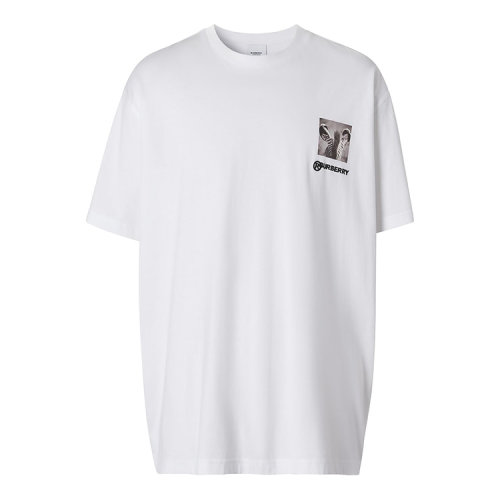BURBERRY/博柏利 蒙太奇印花棉質寬松男士短袖T恤衫45637961