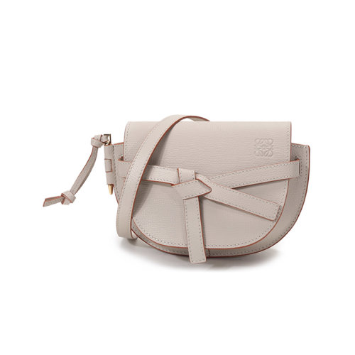 LOEWE/羅意威 女士Gate系列牛皮革dual單肩斜挎包馬鞍包迷你款 A650N46X02