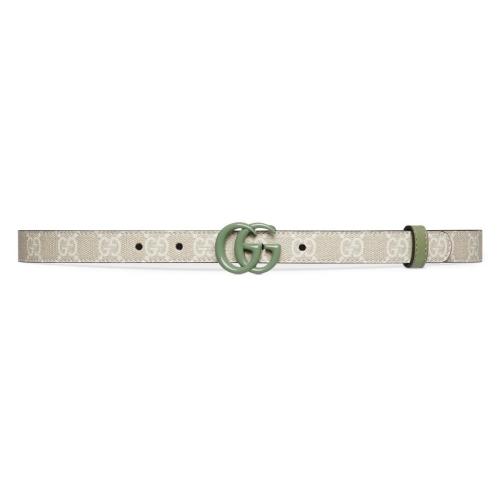  GUCCI古馳 22年秋冬 女士 雙G帶扣窄版腰帶 409417 FAA6B 8048