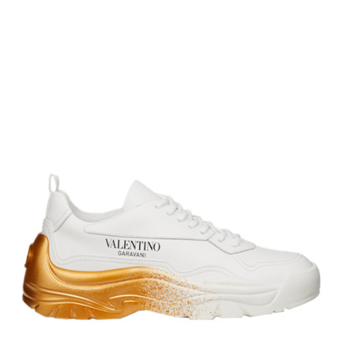 Valentino/華倫天奴 女士拼色牛皮革經(jīng)典字母徽標(biāo)印花裝飾休閑鞋運(yùn)動鞋系帶鞋平底鞋單鞋女鞋 VW2S0K55-GGJ 多色可選