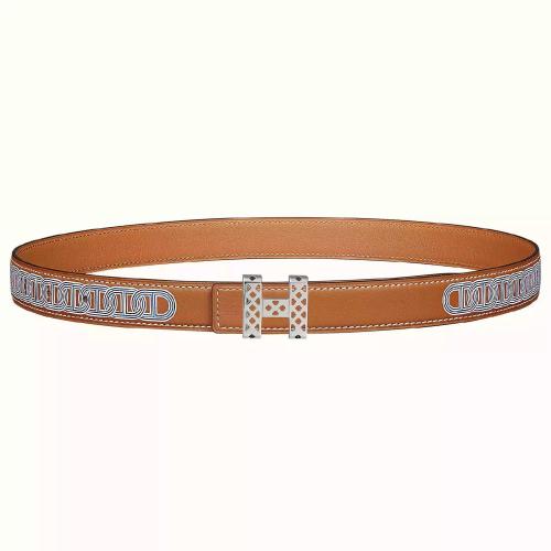  HERMES愛馬仕 22年秋冬 女士 腰帶 Boucle de ceinture Garden Party %26 Cuir de ceinture impr
