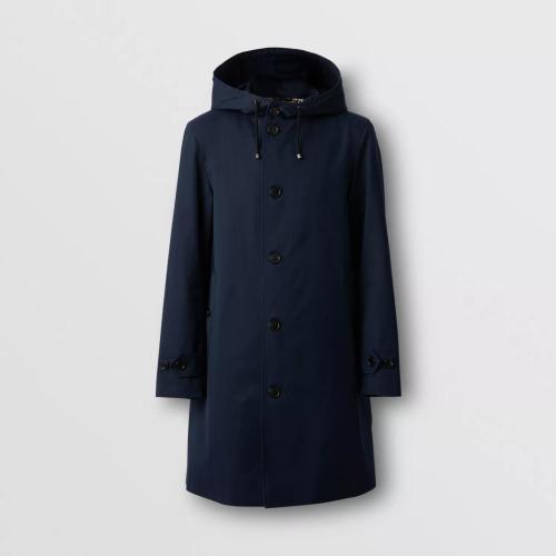 BURBERRY 22年秋冬 男士 有機棉質嘎巴甸連帽大衣 80336501 預定商品1-3周發貨