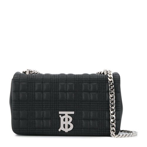 BURBERRY/博柏利 Lola系列 女士小號(hào)絎縫粒紋牛皮革蘿納包單肩包斜挎吧鏈條包女包 8022599