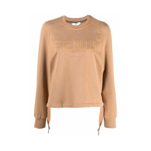  FENDI/芬迪 女士棕色棉質衛衣 FS7102AHLD F1ENR PLFSX