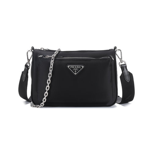PRADA/普拉達(dá)  女士織物手提單肩斜挎包手拿包 1BH168 R064