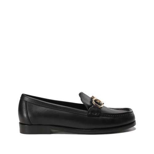 Salvatore Ferragamo/菲拉格慕 【22秋冬新款】 女士牛皮革GANCINI扣飾莫卡辛鞋便鞋皮鞋 0728415