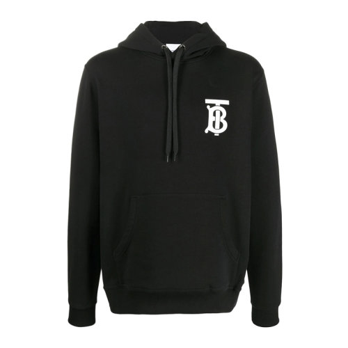 Burberry 博柏利 男裝 服飾 黑色連帽棉質TB標識運動休閑 男衛衣 8024604