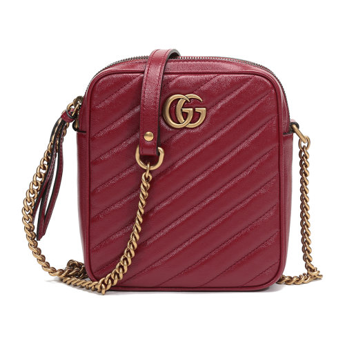 GUCCI/古馳 女士GG MARMONT系列牛皮單肩斜挎包 550155 0OLFT