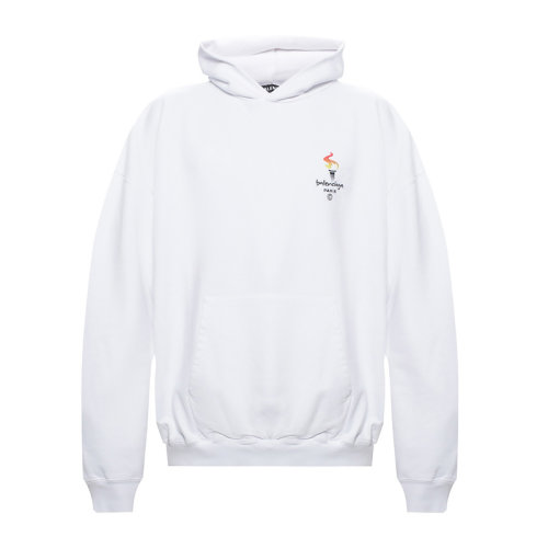 Balenciaga/巴黎世家 男裝 服裝 棉質(zhì)LOGO印花連帽運(yùn)動(dòng)衫 男衛(wèi)衣