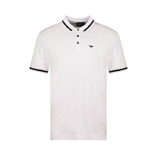  Emporio Armani/安普里奧阿瑪尼 男士白色棉質短袖polo衫 8N1FL1-1JBQZ-0100 PLFSX