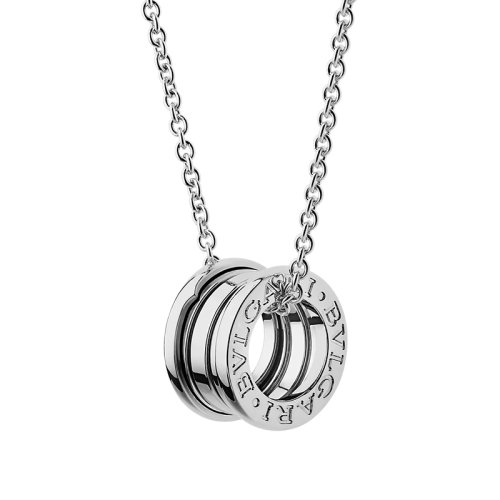 BVLGARI/寶格麗 B.ZERO1系列 18K金白金小圓形吊墜項鏈 352815